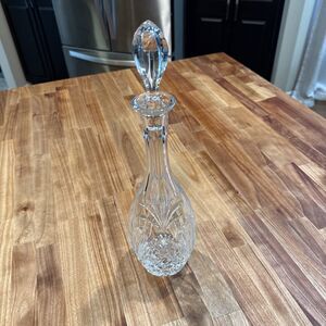 Vintage Gorham Cherrywood Crystal Decanter and Stopper 15 inches Tall
